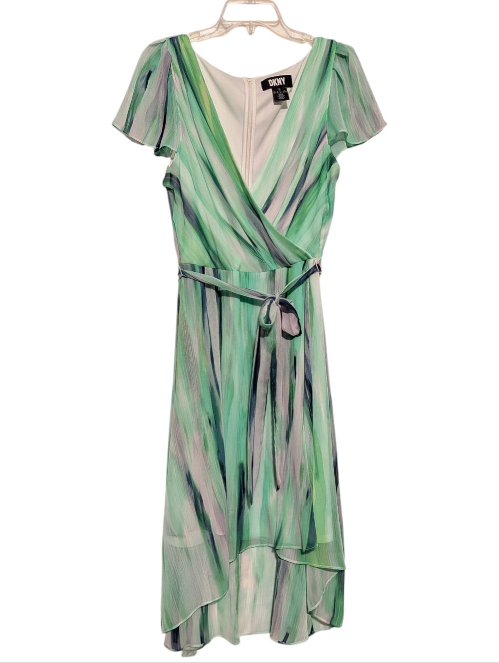 DKNY Watercolor High-Low Dress
